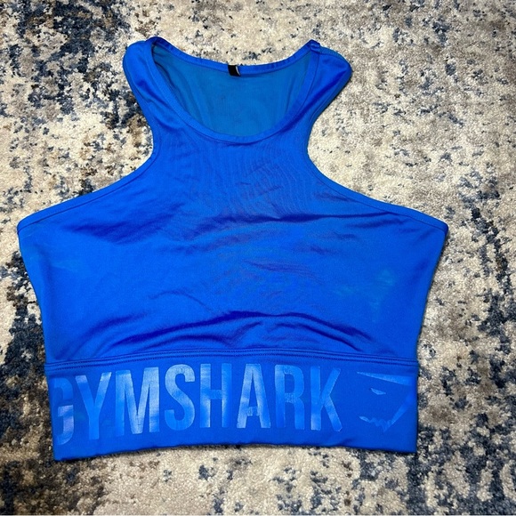 Gymshark Serene Blue Racerback Sports Bra Size Medium - Picture 2 of 8